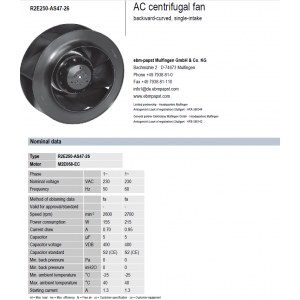R2E250-AS47-26 Ebmpapst
