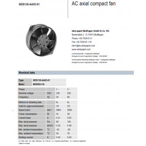 W2S130-AA03-01 Ebmpapst fans