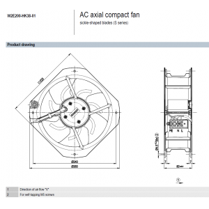 W2E200-HK38-01 Ebmpapst fans